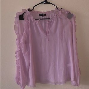 Purple shoulder cutt shirt